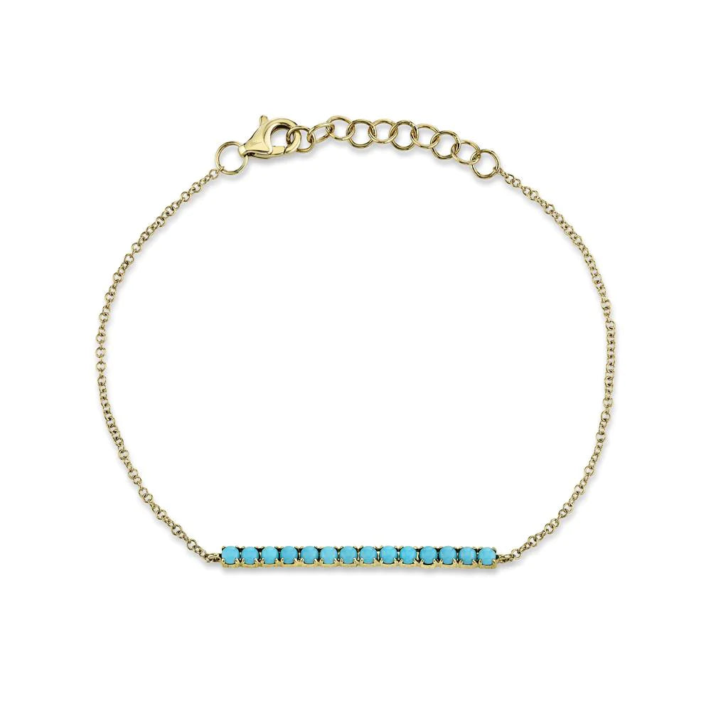 14K GOLD TURQUOISE JACI BRACELET