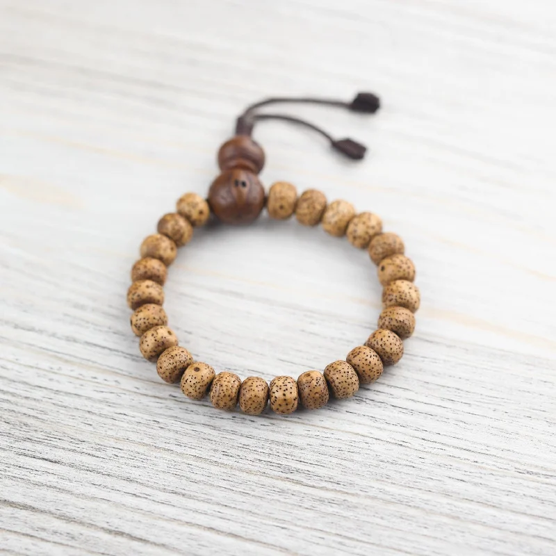 Anxiety-Relieving Lotus Seed Wrist Mala