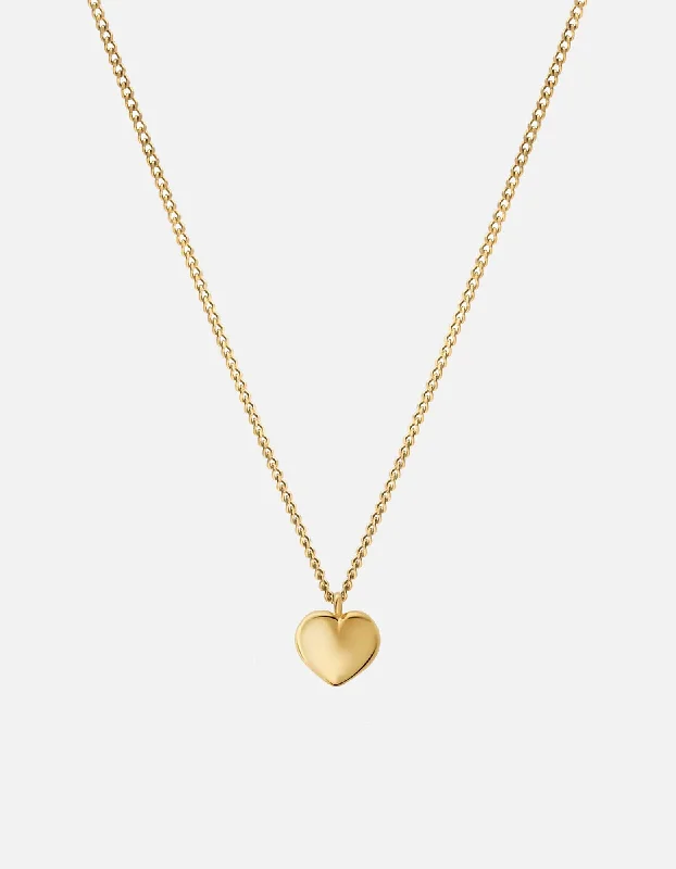 Carino Heart Necklace, Gold Vermeil