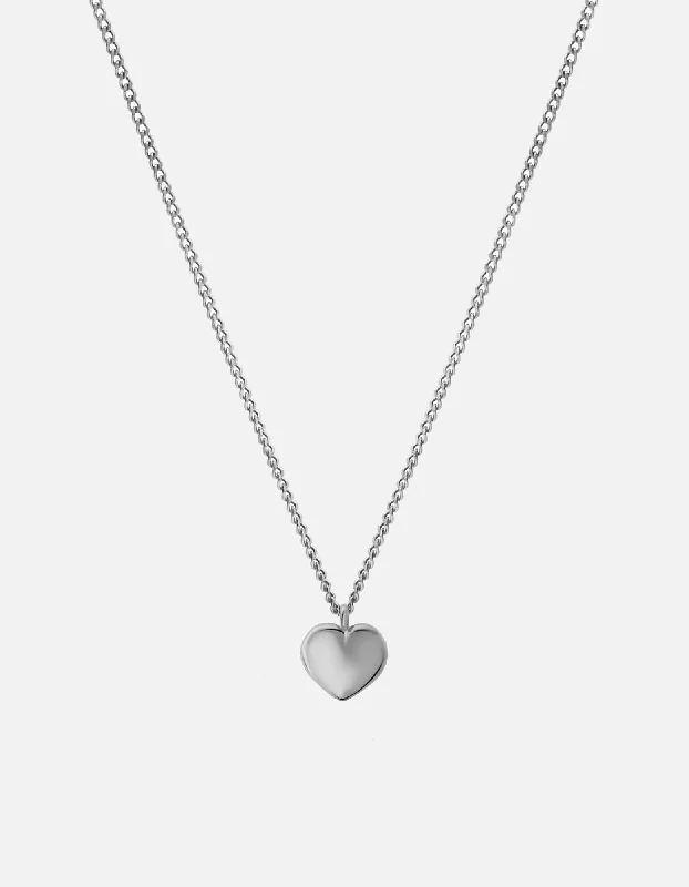 Carino Heart Necklace, Sterling Silver