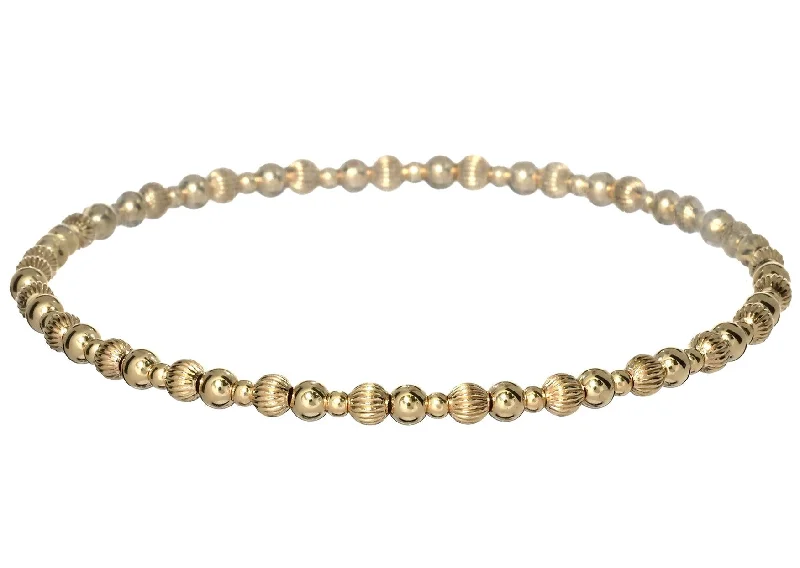 Anti-Tarnish Stretchy 7 inches gold filled COCO bracelet