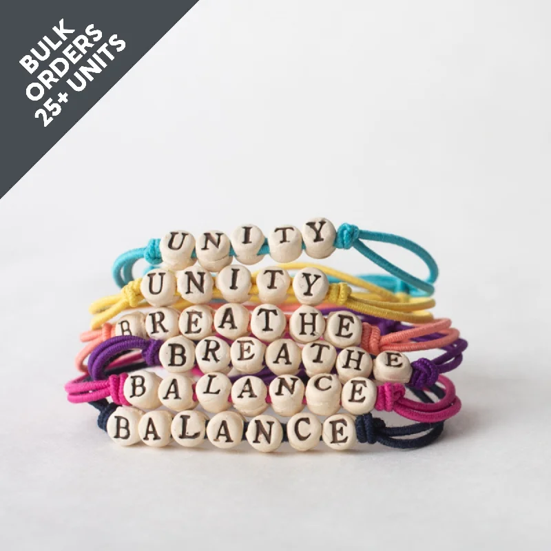 Custom Friendship Bracelets with Elastic Band - BULK