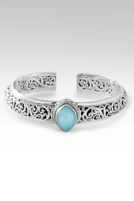 Faithful Walk Cuff™ in Mexican Turquoise Mother of Pearl Quartz