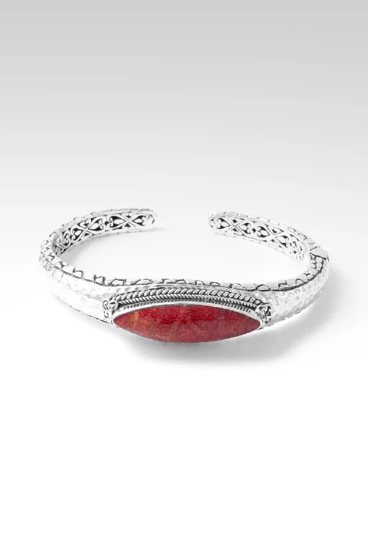 Flourishing Faith Cuff™ in Red Sponge Coral