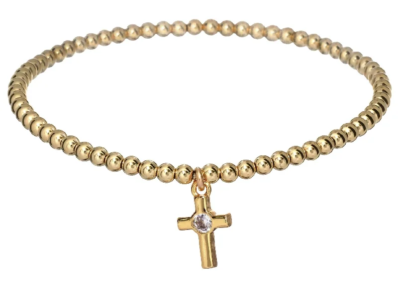 "GRACE" CROSS CZ BRACELET