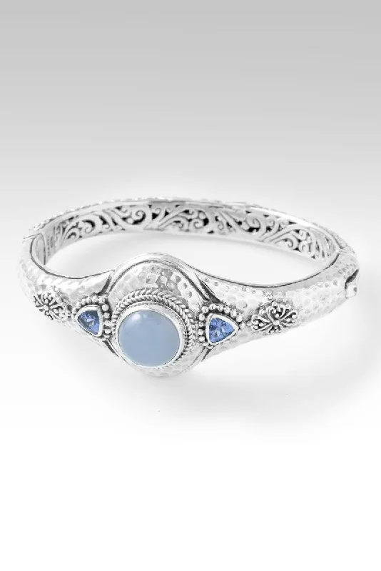 I Will Be With You Bangle™ in Blue Chalcedony