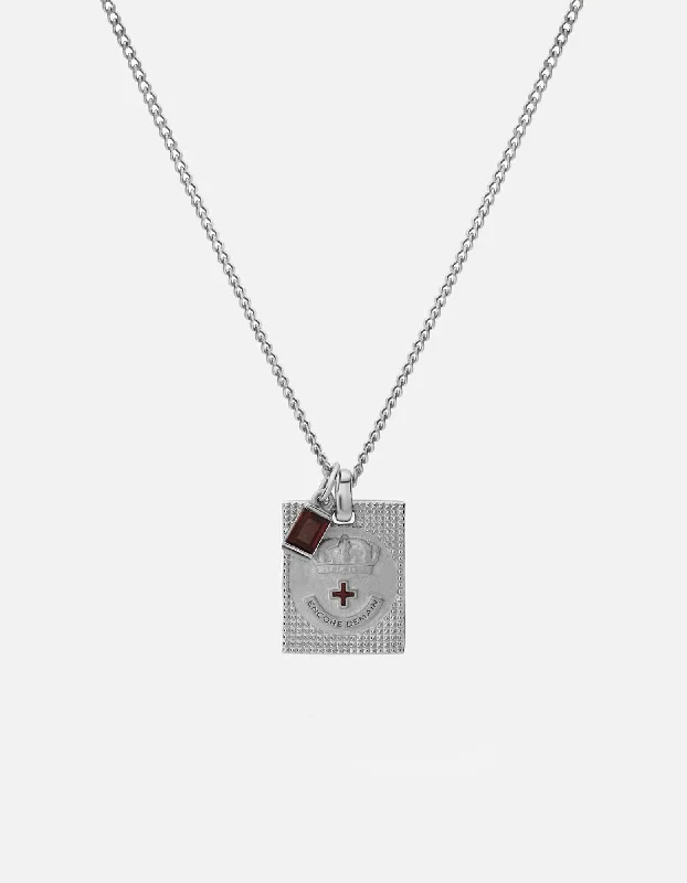 Lineage Garnet Necklace, Sterling Silver