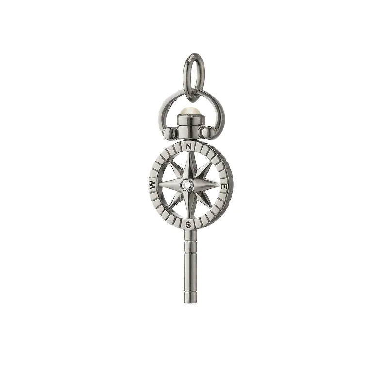 Mini "Adventure" Compass Key with Sapphire