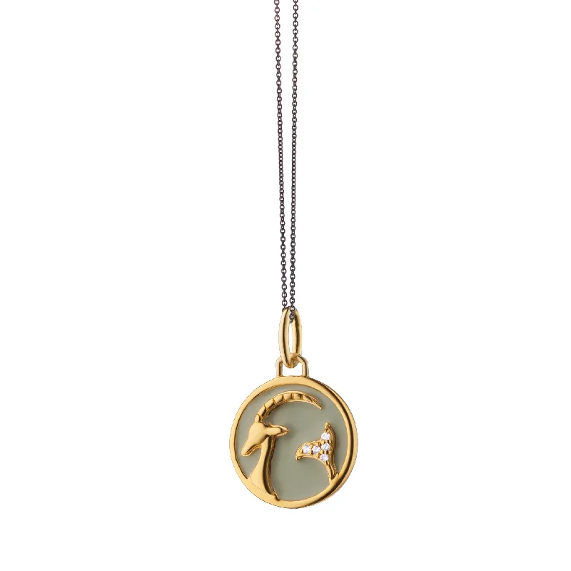 Mini "Capricorn" Enamel Vermeil Charm