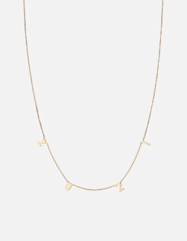 Numerus Necklace, 14k Gold