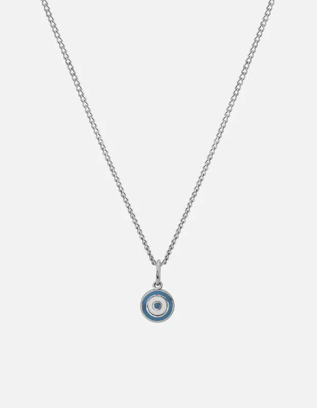 Ojos Necklace, Sterling Silver/Sky Blue