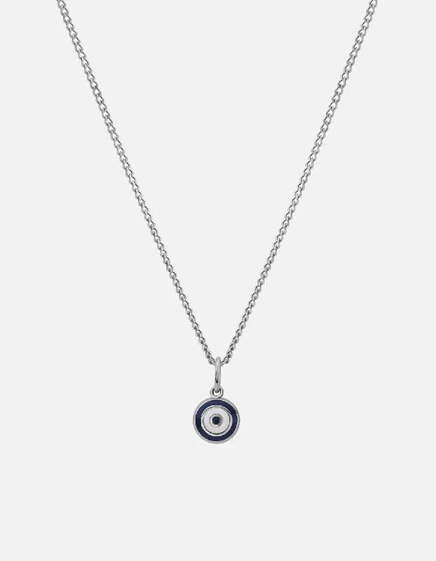 Ojos Necklace, Sterling Silver/Blue