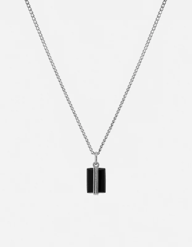 Paolo Onyx Necklace, Sterling Silver