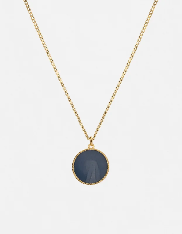 Patron Necklace, Gold Vermeil/Blue