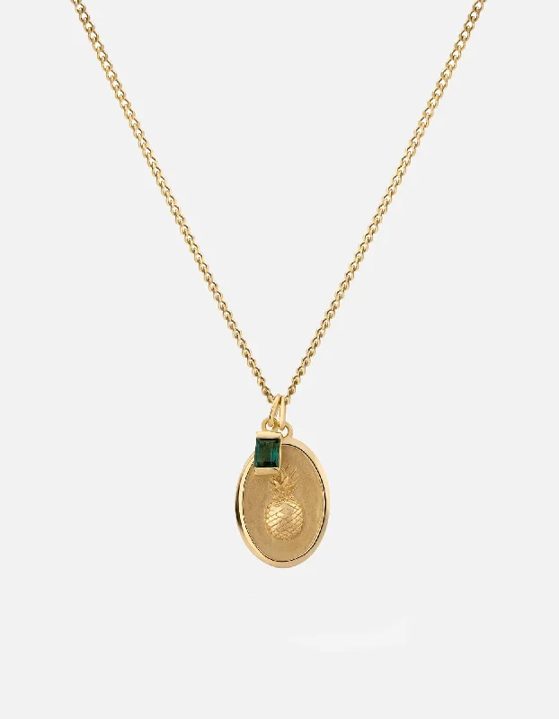 Pina Agate Necklace, Gold Vermeil