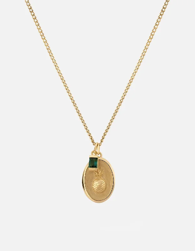 Pina Agate Necklace, Gold Vermeil