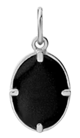 Portal Pendant w/ Black Enamel, Sterling Silver