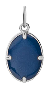 Portal Pendant w/ Blue Enamel, Sterling Silver