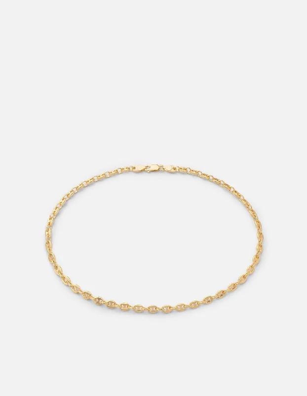 Pyper Link Puff Choker, Gold Vermeil