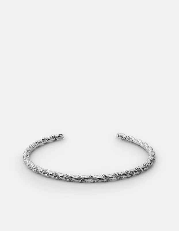 Rope Chain Cuff, Sterling Silver