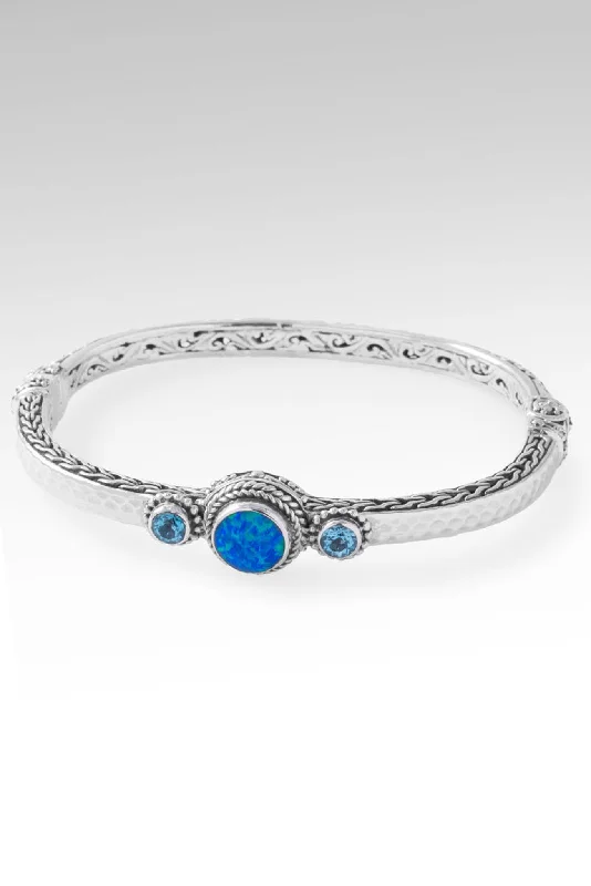 Sacred Path Bangle™ in Bali Blue Simulated Opal