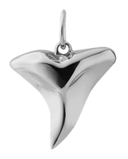 Shark Tooth Pendant, Sterling Silver, Polished