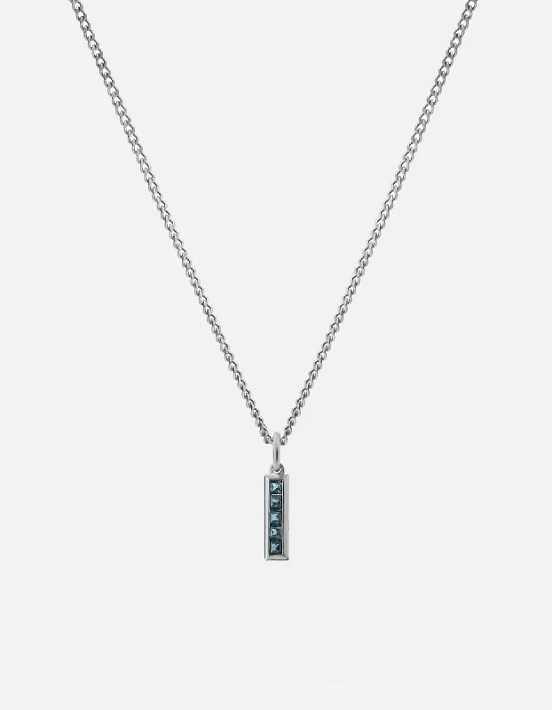 Slim Totem Topaz Necklace, Sterling Silver