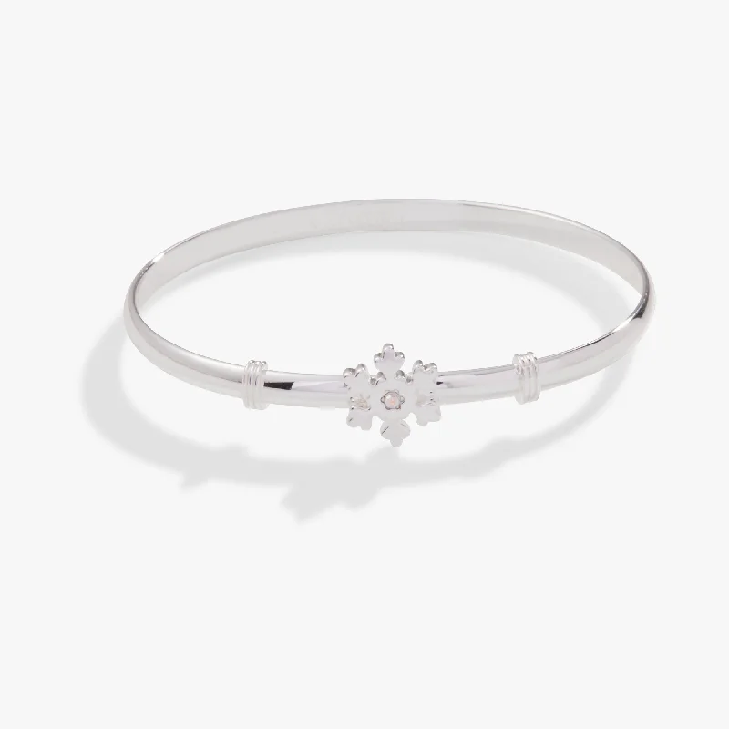 Snowflake Clip Bangle Bracelet