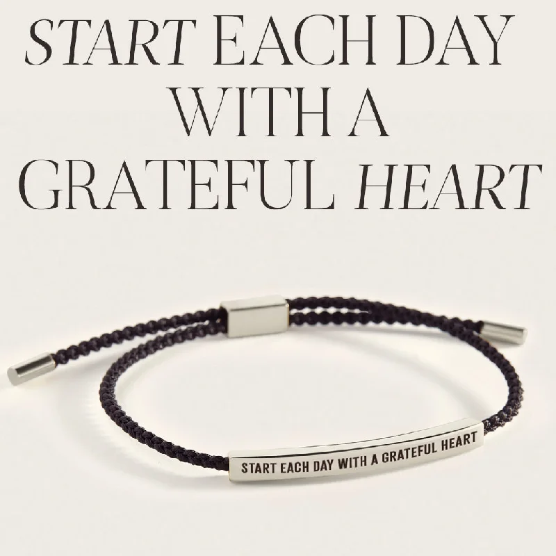 Start Each Day With A Greatful Heart Inspire Bracelet