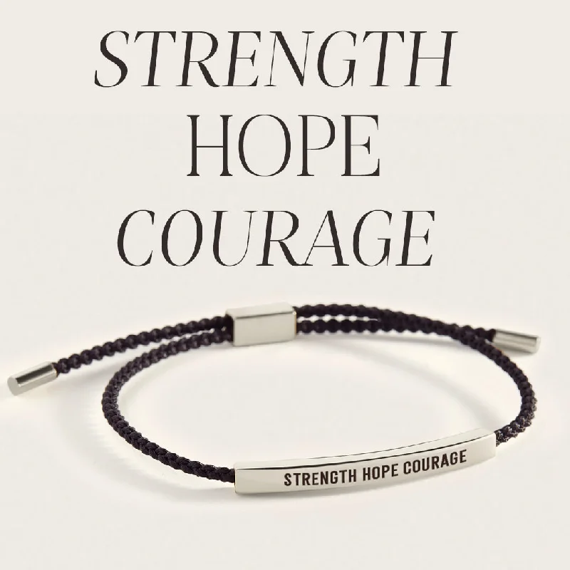 Strength Hope Courage Inspire Bracelet