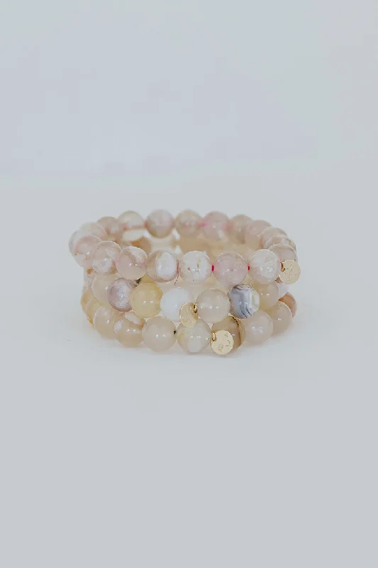 Stretchy Bracelet - Sakura Agate