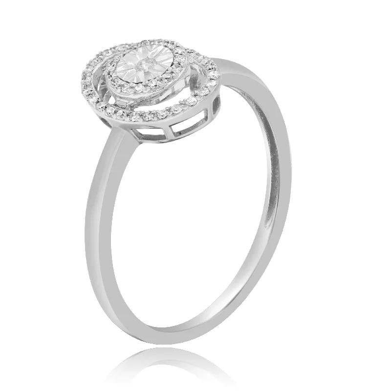 0.10ct Diamond set in 14KT White Gold  / R48300G