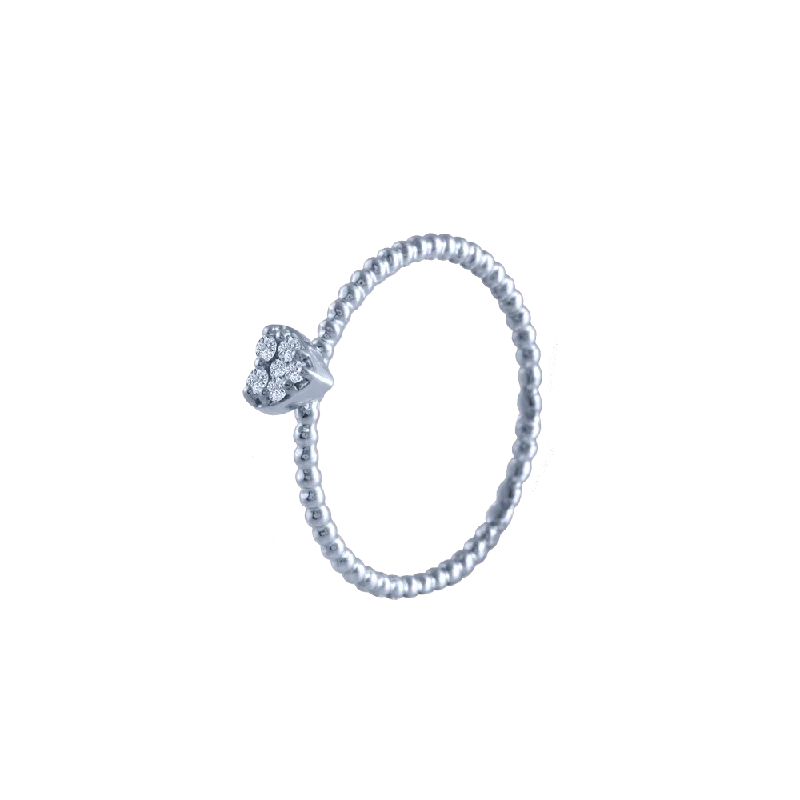 14k (585) White Gold And Diamond Ring For Women