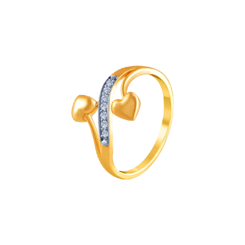 14k (585) Yellow Gold And Diamond Ring For Women