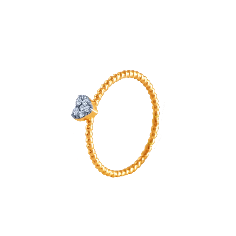 14k (585) Yellow Gold And Diamond Ring For Women