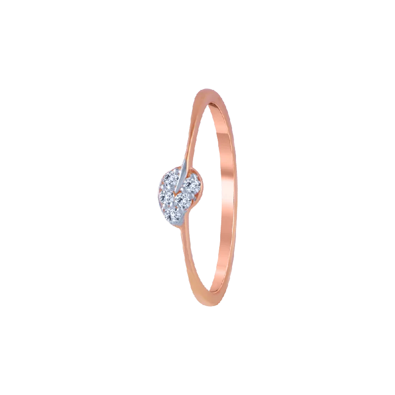 14KT (585) Rose Gold And Diamond Ring For Women