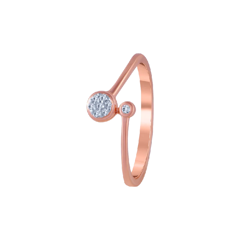 14KT (585) Rose Gold And Diamond Ring For Women