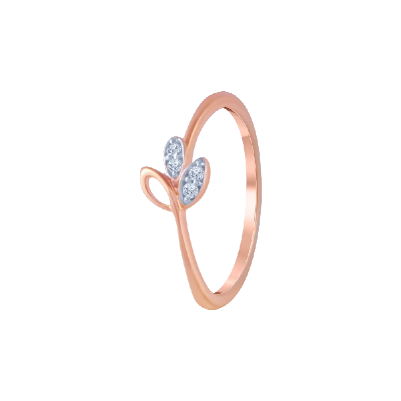 14KT (585) Rose Gold And Diamond Ring For Women