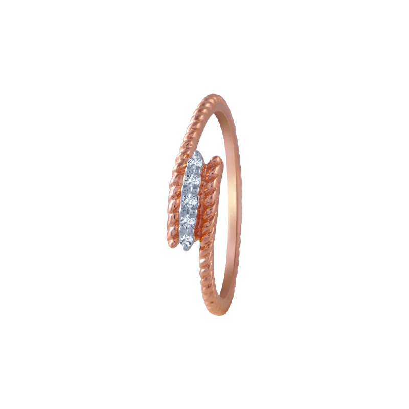 14KT (585) Rose Gold And Diamond Ring For Women