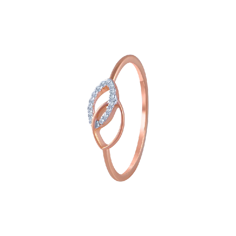 14KT (585) Rose Gold And Diamond Ring For Women