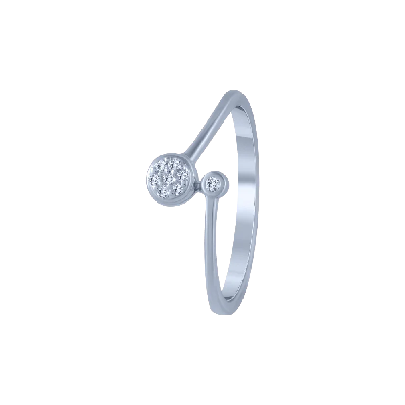 14KT (585) White Gold And Diamond Ring For Women