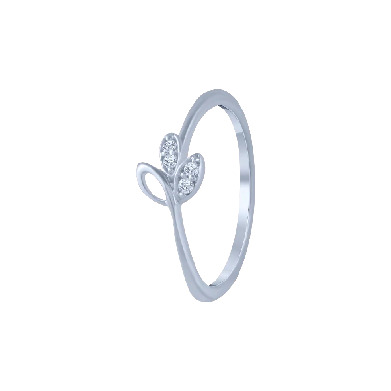 14KT (585) White Gold And Diamond Ring For Women