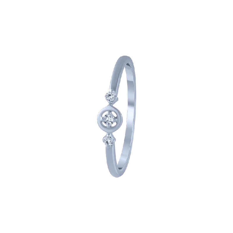 14KT (585) White Gold And Diamond Ring For Women