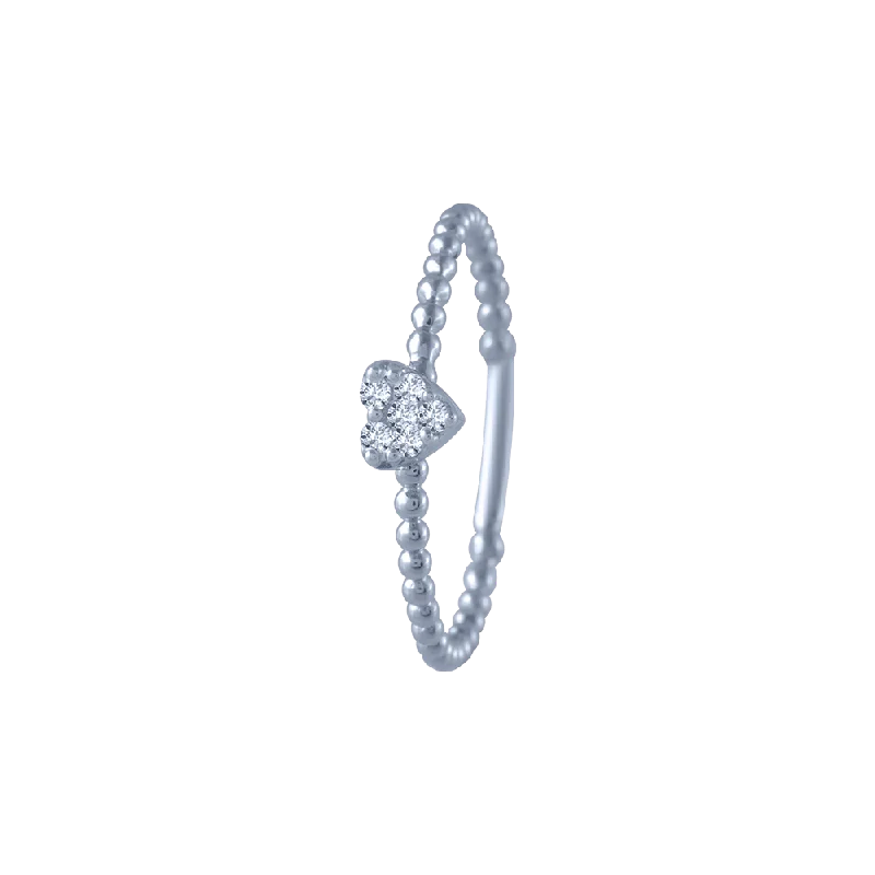 14KT (585) White Gold And Diamond Ring For Women