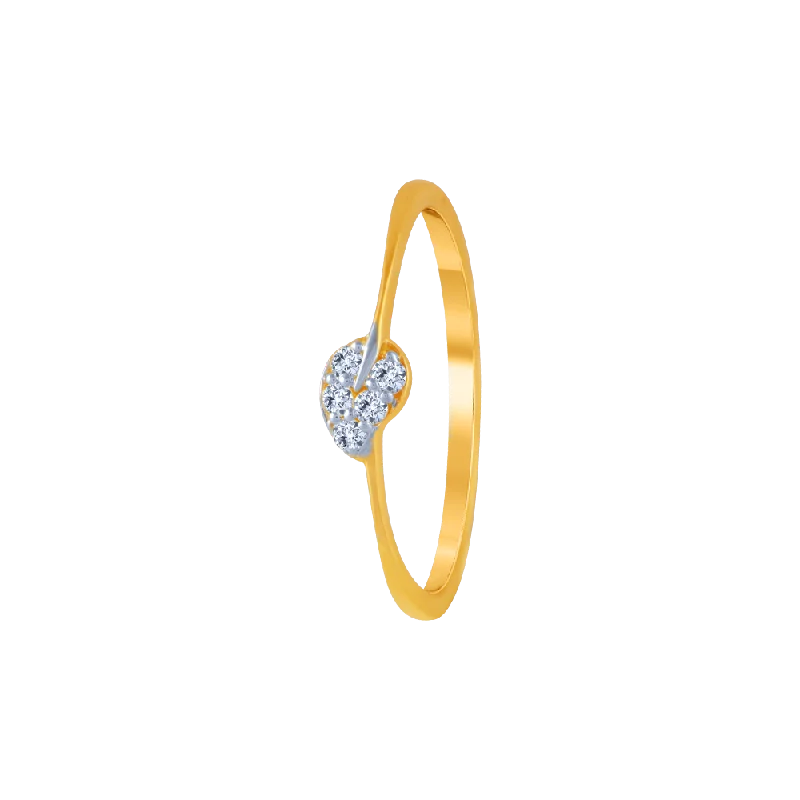 14KT (585) Yellow Gold And Diamond Ring For Women