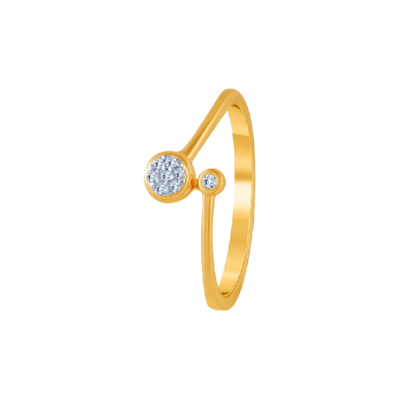 14KT (585) Yellow Gold And Diamond Ring For Women