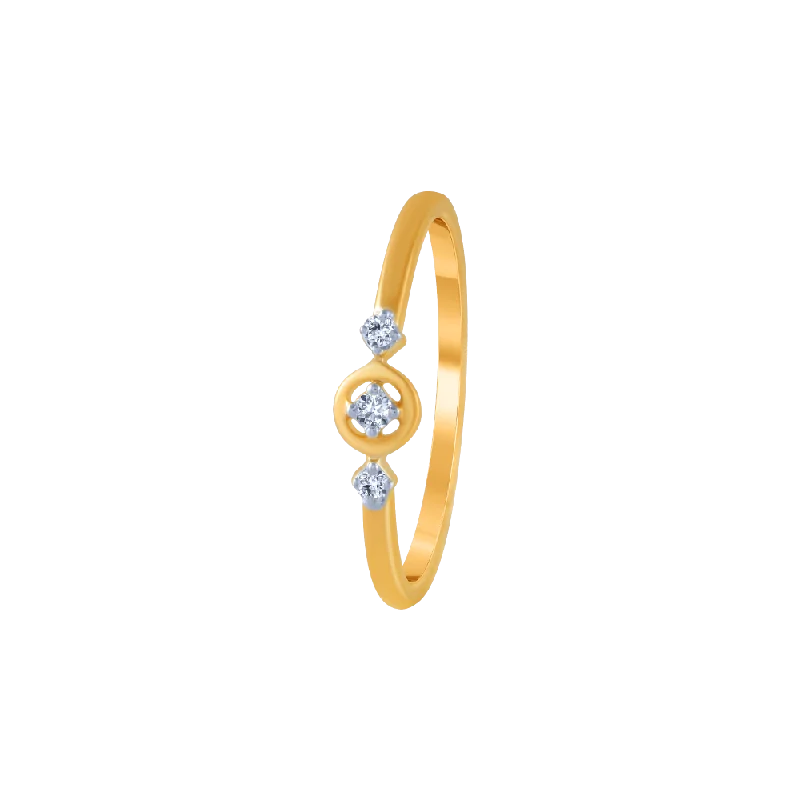 14KT (585) Yellow Gold And Diamond Ring For Women