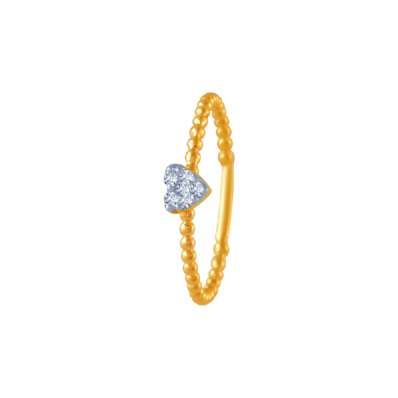 14KT (585) Yellow Gold And Diamond Ring For Women