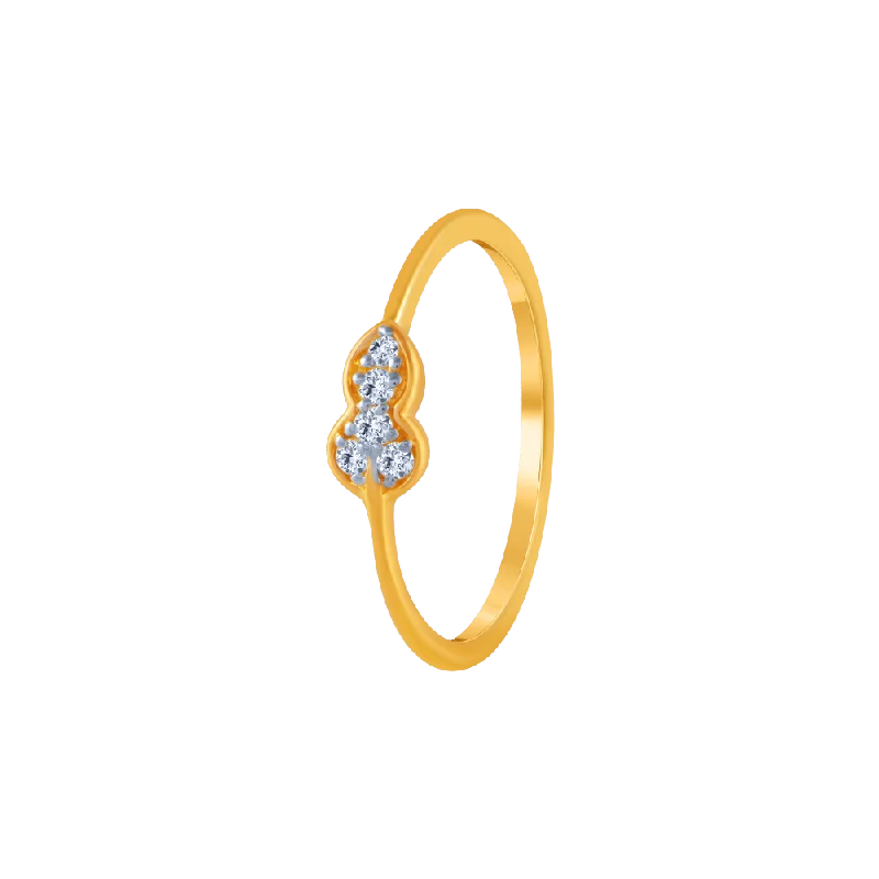 14KT (585) Yellow Gold And Diamond Ring For Women