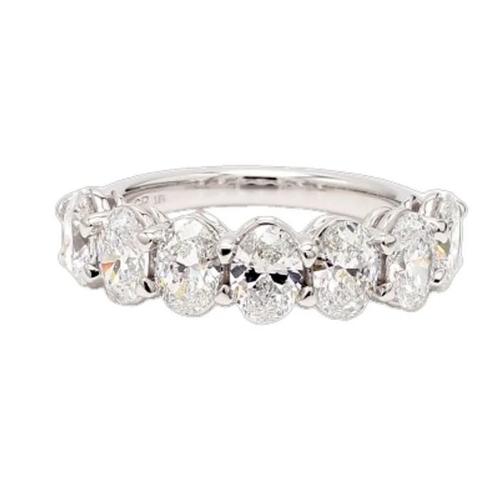 Mountz Collection Lab Grown Oval Diamond Band in 14K White Gold